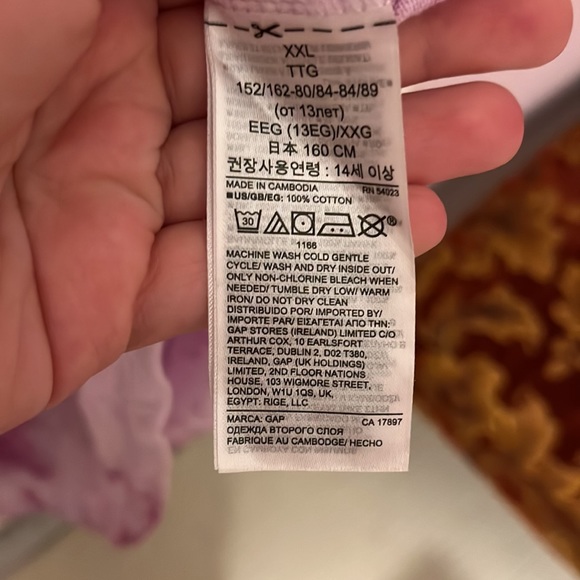 Kids dress, tie-dye, light lavender and fuchsia, from GAP, size: XXL - Picture 4 of 4